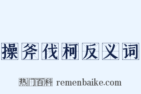 操斧伐柯反义词是什么意思的图片